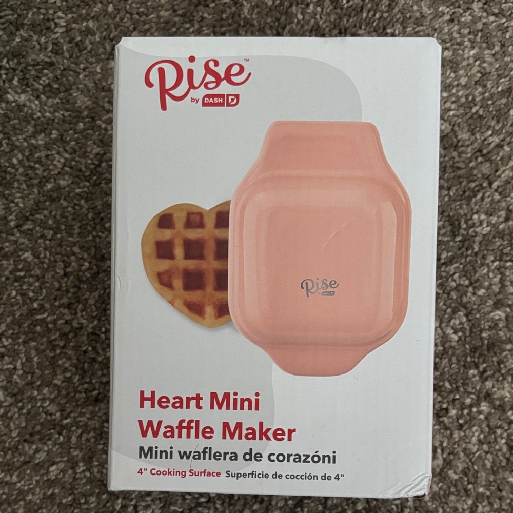 Pink Heart Mini Waffle Maker